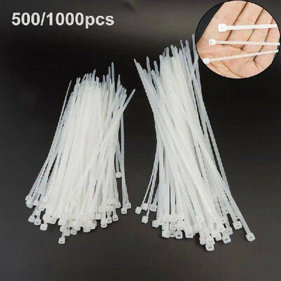 1000/500pcs Self-ing plastic nylon zip tie 3*100 3*150
