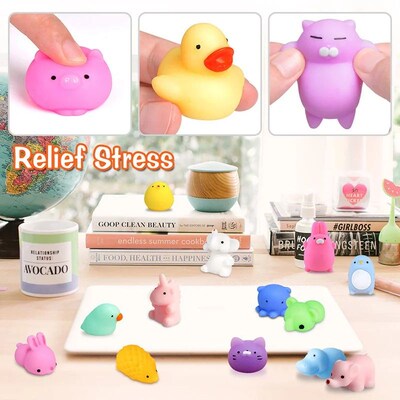 50-5PCS Kawaii Squishies Mochi Anima Squishy Toys For Kids A