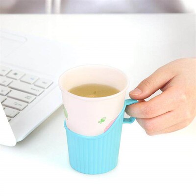 Disposable Cup Sleeves, Thickened Plastic Cup Holders for He