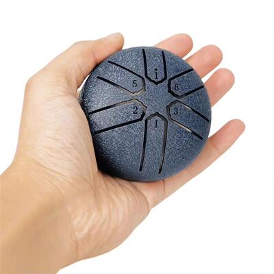 3-inch 6-tone Steel Tongue Drum Mini Hand Drum Meditation Ra