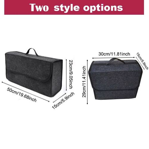 Gray Car Organizer Bag Car Trunk Organizer Anti Slip Compart