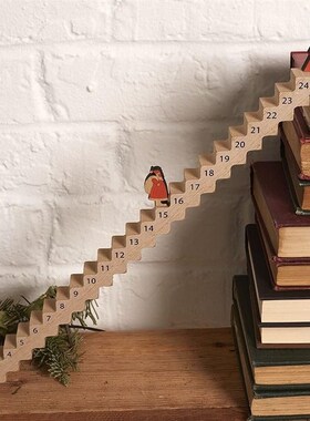 Advent Countdown有趣的圣诞老人楼梯倒计时日历圣诞倒计时摆件