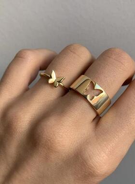 New rendy Adjustable Butterfly Rings For Women Men Lover Cou