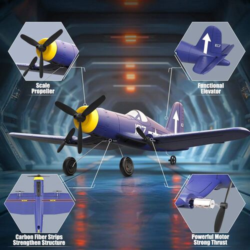 Volantexrc F4U Corsair RC Plane 2.4G 3CH Gyro Stabilizer Wit