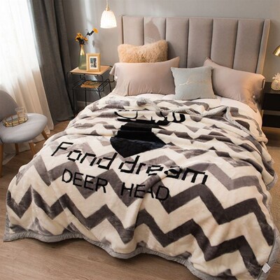 Raschel double layer thick winter blanket Cobertor quilt 毯