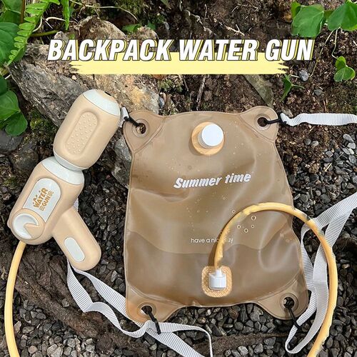 Water Gun with Backpack Kids Toy Long Shot Water Blaster Lar