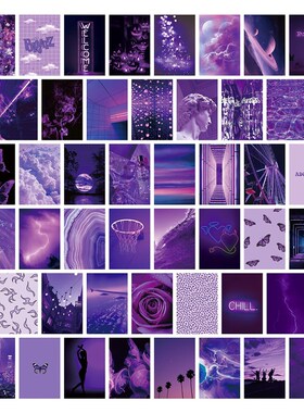 50pcs Postcard Poster Decorative Painting Color Aesthetic Po