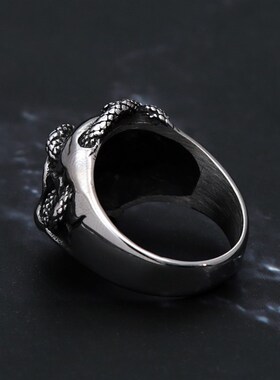 Punk Hip Hop Unique Silver Color Skull Rings For Men Stainle