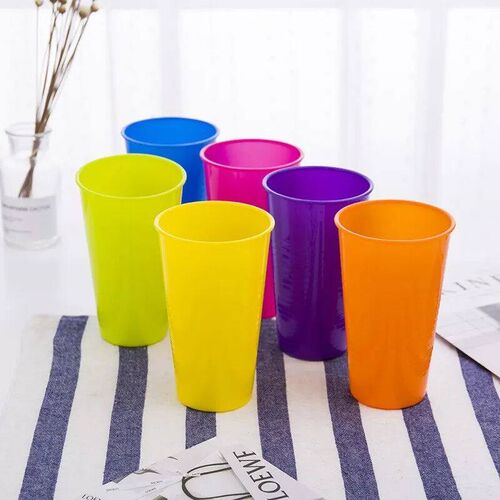 100pcs Disposable Plastic Cups Everyday Use Sturdy Plastic P