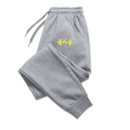 2024 Barbell Printed Fleece Mens Trousers Autumn Winter Pan