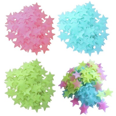 Luminous Stickers Fluorescent Star Wall Stickers Plastic Sel