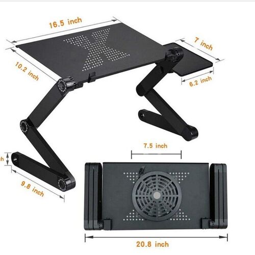 Aluminum Laptop Folding Table Computer Desk Stand for Bed 36