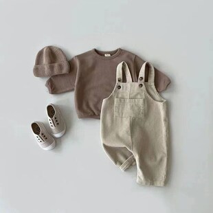 Toddler Baby Boys Girls Corduroy Romper Playsuit Jumpsuit Ov