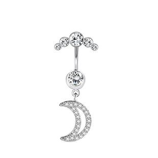1PC New Moon Star CZ Belly Button Rings Heart Belly Piercing