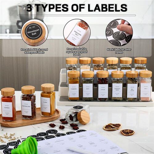 Spice Jars Seasoning Containers Spice Rack Organizer Kitchen