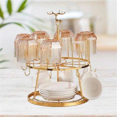 8 Cup Drying Rack Stand Mugs Cups Organizer Mug Draining