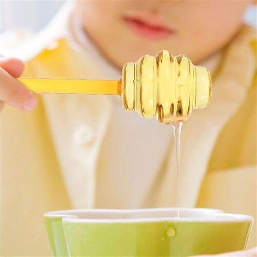 1PC Premium Glass Honey Stirrer Spiral Design Practical