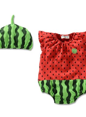 Thin Summer Baby troangle Clothes Cotton Cartoon Animal Inse