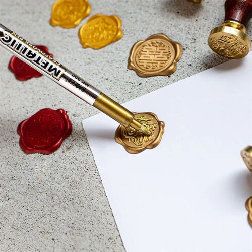 Sealing Wax Stamp Mark Pen DIY Art Decor Fire Paint Seal Spe