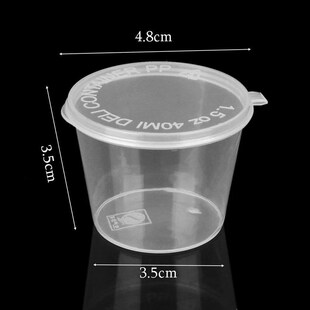 10/25Pcs 25/27/40/45ml Plastic Takeaway Sauce Cup Containers