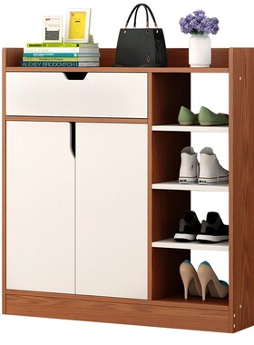 shoe cabinet rack box storage wooden drawer High Capacity