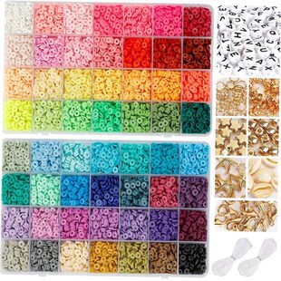 Clay Making DIY Kits Necklce Letter Bracelet Set Beads Bead