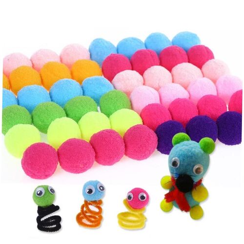 Pompoms Balls Pom Poms Garment Handcraft Kids Crafts Arts