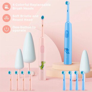 Kids Rechargeable Electric Toothbrush IPX7 Waterproof Colorf