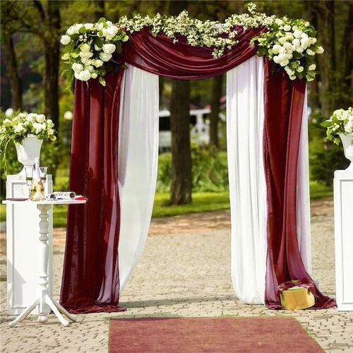 70*600cm Wedding Arch Drape Chiffon Fabric Draping Curtain D