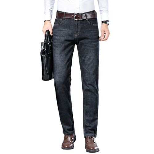 Straight Jeans Mens Badge Mens Loose Spring Stetch Middle-