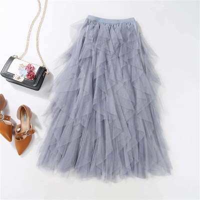 Mesh Skirt Womens Spring and Summer New Multi-Layer Cake Sk