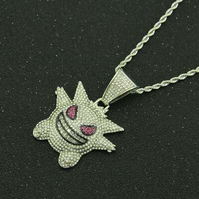 Childhood memories diamond inlaid hip-hop pendant three-dime