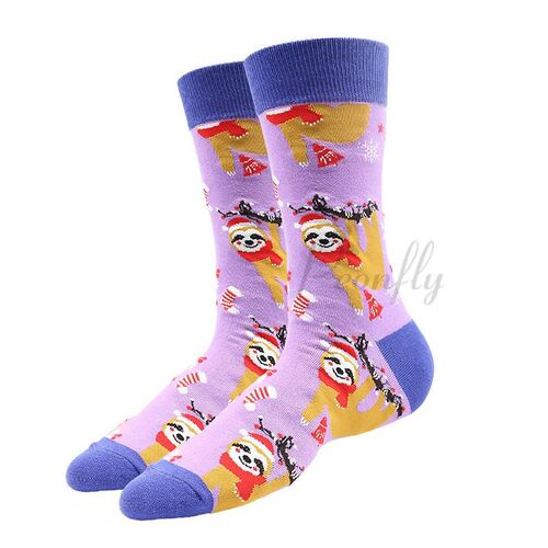 Christmas Socks PEONFLY New Colorful Cotton Happy Mens