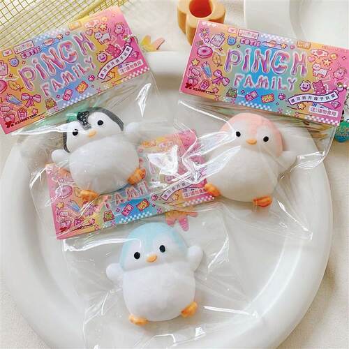 Cute Fun Squishy Plush Penguin Toys Antistress Taba Squish