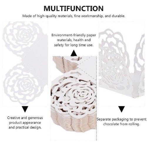 50 Pcs Chocolate Tray Cupcake Wrappers Muffin Paper Liners