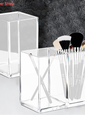 Acrylic Cosmetic Brush Storage Tube Transparent Eyebrow Penc