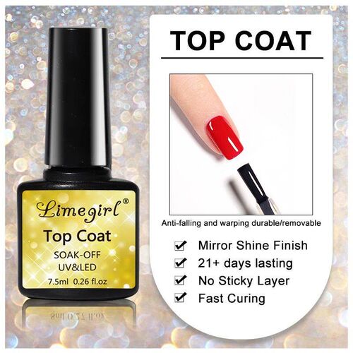 Lmegrl 7.5ml Fast r Dry Prmer Matt Top Gel Base Prmer Top Co