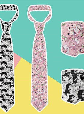 Japanese cartoon printing mens tie fashion casual 8cm creat