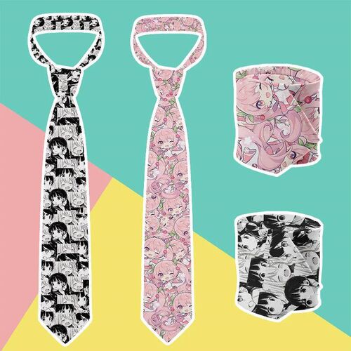 Japanese cartoon printing mens tie fashion casual 8cm creat