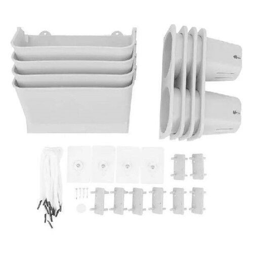 Watering Pots Stackable Planter Set Of 4 Double Layer