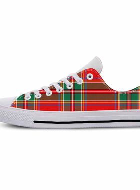 Red Scottish Stewart Clan Tartan Plaid Royal Funny Casual Cl