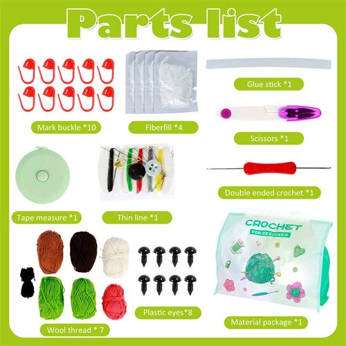 4Pcs Crochet Hooks Kit for Beginners Adults DIY Adorable Cac