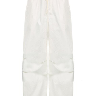 Sweetown Casual Baggy Wide Leg Sweatpants White Loose Drawst