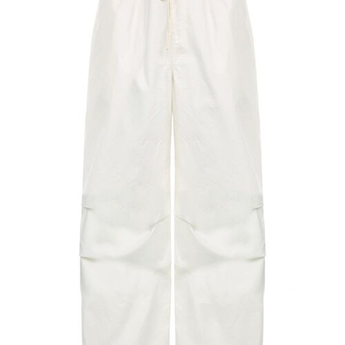 Sweetown Casual Baggy Wide Leg Sweatpants White Loose Drawst