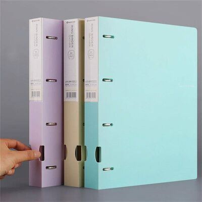 New A4 File Display Book 4 Hole Binder Folders Morandi Color