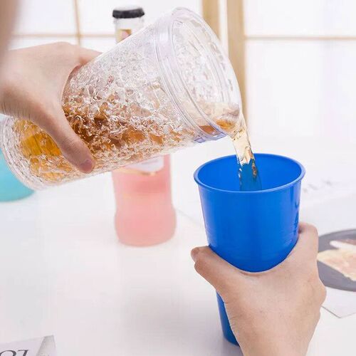 100pcs Disposable Plastic Cups Everyday Use Sturdy Plastic P