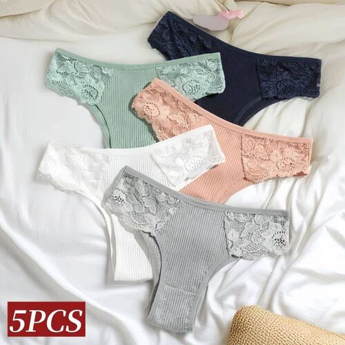 5Pcs/Set Cotton Panties Women Low Waist Briefs Seamless Unde