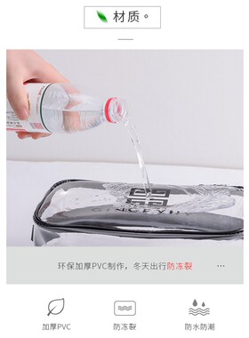 Clear PVC Makeup Cosmetic bag Travel Washbag Storage Box Big