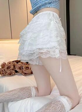 Lace Bow Korean Version Outerwear Leggings Shorts Summer Wom