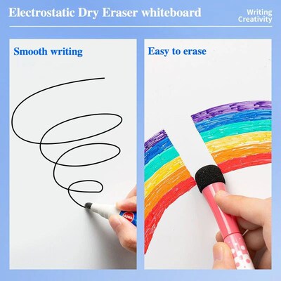 Width: 45CM Reusable Static Whiteboard Adheres To Walls With